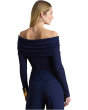 Ribbed Cotton-Blend Off-The-Shoulder Top