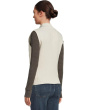 Petite Sleeveless Quilted Front Full Zip Sweater Vest