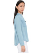 Denim Long Sleeve Shirt with Pockets