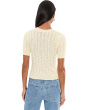 Arden Pointelle Puff Sleeve Pullover