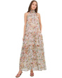 Drop Waist High Collar Sleeveless Maxi