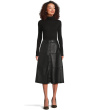 Vegan Leather Long Skirt