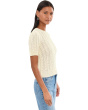 Arden Pointelle Puff Sleeve Pullover