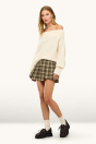 C&A Клетчатый плед 2263826 зеленого цвета / кремовый оттенок