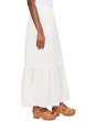 Tiered Woven Pull-on Lined Maxi Skirt