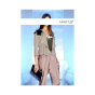 Pailletten-Blazer m. Federbrosche, taupe
