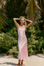 Zara АТЛАСНОЕ ПЛАТЬЕ СРЕДНЕЙ ДЛИНЫ НА БРЕТЕЛЬКАХ С БАНТАМИ 535764376-902-1