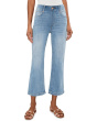 Gia Glider Pull-On Mid-Rise Crop Flare Jeans with Tulip Back Slit 25.5in Inseam
