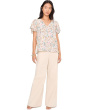Vneck Tulip Sleeve Blouse