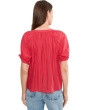 Short Sleeve 1/2 Placket Woven Blouse