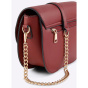 Tasche m. dekorativer Panzerketten-Applikation, kirsche