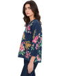 Split-Neck Linen Blouse