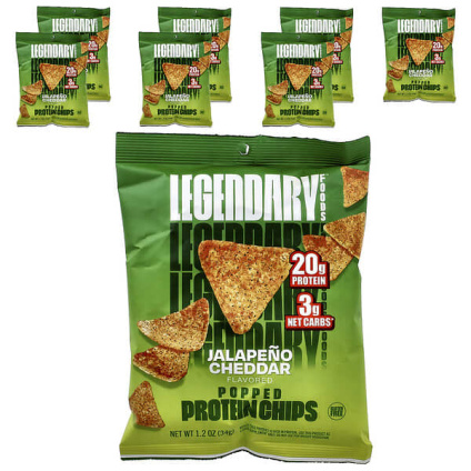 Legendary Foods, протеиновые чипсы, халапеньо и чеддер, 7 пачек по 34 г (1,2 унции)