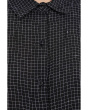 Puckered Organic Linen Grid Classic Collar Shirt