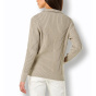 Rippenstrickjacke m. Rei_verschluss, sesam