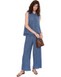 Woven Plisse Wide Ankle Pants