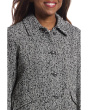 Power Play - Button Closure Herringbone Jacket with Flap Pockets Detail