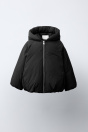 Zara ПУХОВИК 50% ИЗ ПЕРЬЕВ 50% ИЗ ПУХА ВОДОСТОЙКИЙ черный