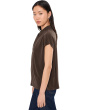 Cap Sleeve Twist Neck Top