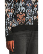 Long Sleeve Crew Neck Dropped Shoulder Jacquard Sweater