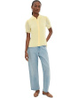 Short Sleeve Scalloped Collar & Cuff Button-Up Blouse