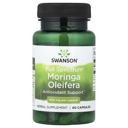 Swanson, Full Spectrum®, моринга масличная, 400 мг, 60 капсул