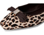 Deco Bow Downtown Leopard Haircalf Flat