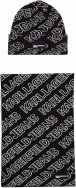 KARL LAGERFELD JEANS Herren Monogram Scarf Beanie Gp Schwarz One size