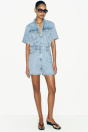 Z1975 KURZER FLIESSENDER JEANS-OVERALL
