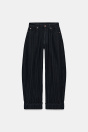 Zara ДЖИНСЫ ZW COLLECTION С ВЫРЕЗОМ-ВОЗДУШНЫМ ШАРОМ, ПОЯСОМ СРЕДНЕЙ ВЫСОТЫ И ЖАККАРДОВЫМ синим ЦВЕТОМ ЦВЕТА индиго