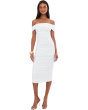 Sleeveless Cowl Neck Side Shirred Dress Below Knee