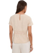 Short Sleeve Pleated Waist Blouse