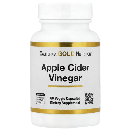 California Gold Nutrition, яблочный уксус, 60 растительных капсул