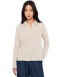 Crinkled Jersey Henley Top