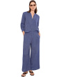 Striped Organic Cotton Gauze Ankle Pants