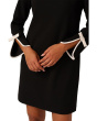 Long Sleeve Crepe Short Dress