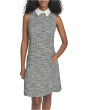 Sleeveless Tweed Aline with Collar