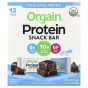 Orgain, Protein Snack Bar, шоколадный брауни, 12 батончиков по 40 г (1,41 унции)