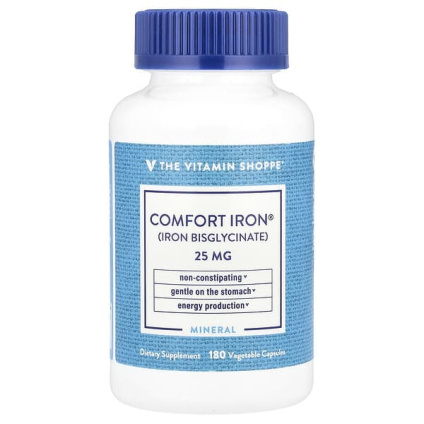 The Vitamin Shoppe, Comfort Iron®, 25 мг, 180 растительных капсул