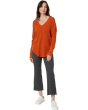 Washed Cotton Modal Thermal Long Sleeve V-Neck Tunic