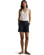 Petite Ruffle-Trim Slub Jersey Sleeveless Top