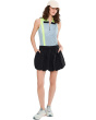 Mirror Zip Mock Sleeveless Color Block