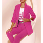 Blazer m. gestreiftem Futter, fuchsia