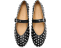 Hera Grommet Mary Jane Flat - Bezel Crys