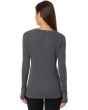 Washed Cotton Modal Thermal Long Sleeve Crew Neck Tee