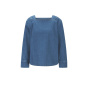 Jeansbluse mit Carr_-Ausschnitt, blue-stone-washed