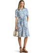 Paisley Tie-Front Linen Shirtdress