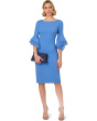 Knit Crepe Tiered Sleeve Dress