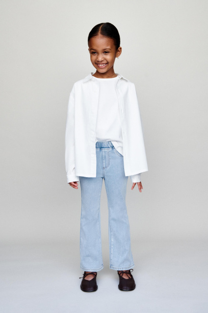 Zara РАСКЛЕШЕННЫЕ ДЖИНСОВЫЕ ЛЕГГИНСЫ 517364003-406-18