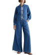 Melinda High-Rise Ultra Wide Palazzo Jeans in Catalina